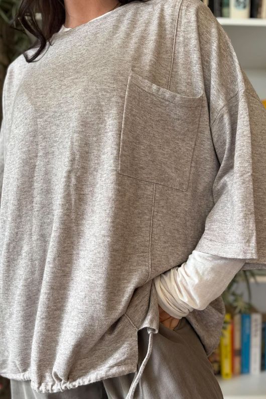 Sander Pull Tie Fine Knit Mocha Marl